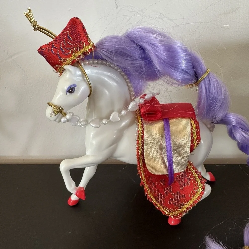 Enchanted Kingdom Horses Mikado 1987 MARCHON Pony White Purple Hair